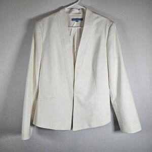 Antonio Melani Women's Ivory Blazer Flora Daybreak Stretch Lined Jacket Career